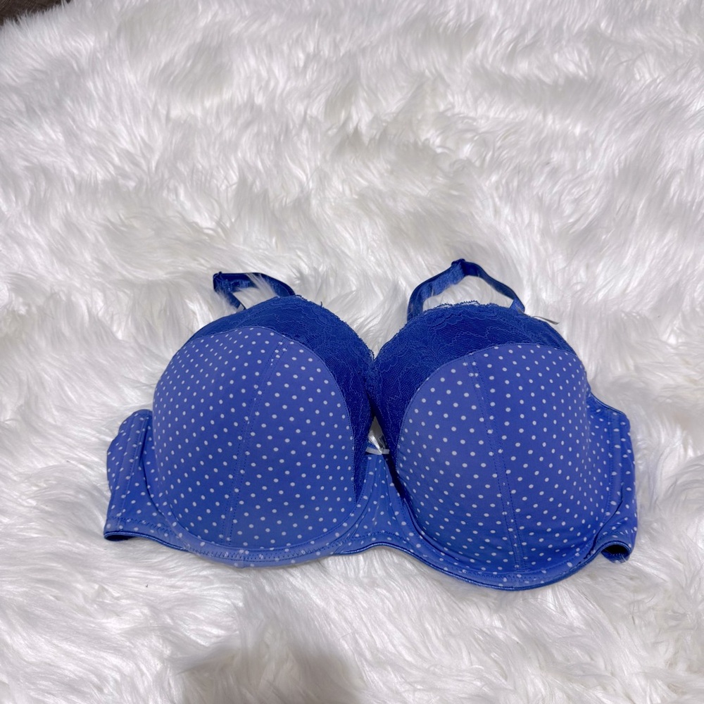 Adore Me Blue Polka Dot Bra size 40D‎